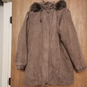 St. John's Bay coat with fur hood